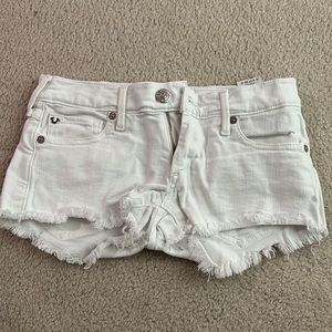 True Religion White Denim Shorts